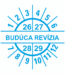 Kontrolné a kalibračné značení - Koliesko na 4 roky: Štítok Budúca revízia 26/27/28/29 (Modré)