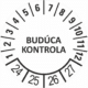 Kontrolné a kalibračné značení - Koliesko na 4 roky: Budúca kontrola 2024/25/26/27 (Čierné)