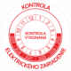 Kontrolné a kalibračné značení - Koliesko na 6 rokov: Kontrola elektrického zariadenia / Kontrola vykonaná 2025-2030 (Červené)