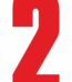 Čísla a písmena - Samolepiace písmena rezana: 2 (Červené)