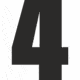 Čísla a písmena - Samolepiace písmena rezana: 4 (Čierné)