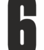Čísla a písmena - Samolepiace písmena rezana: 6 (Čierné)