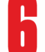 Čísla a písmena - Samolepiace písmena rezana: 6 (Červené)