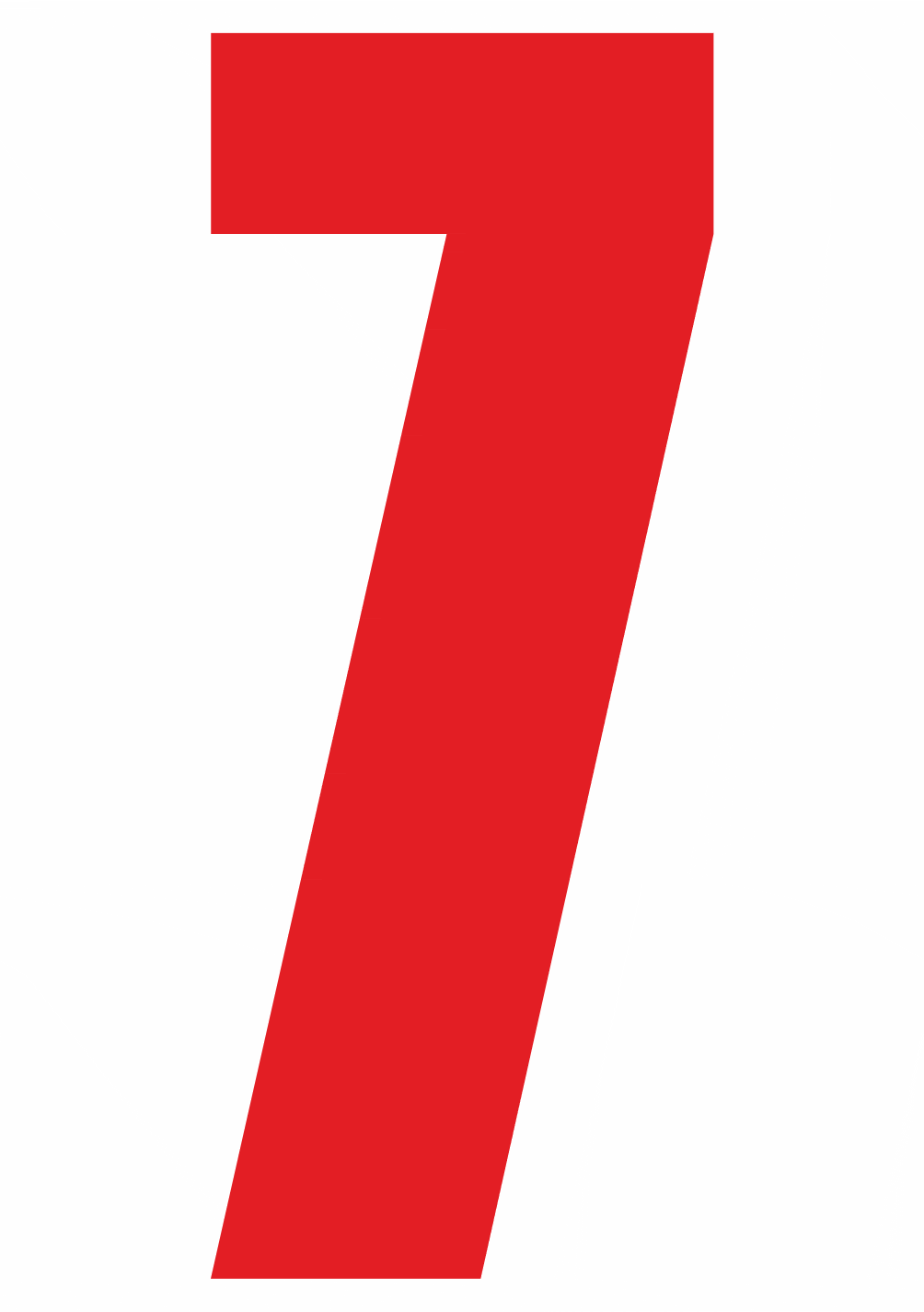 cis2017c Čísla a písmena - Samolepiace písmena rezana: 7 (Červená)