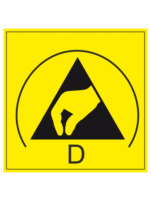 Elektro značenie - ESD značky: Základný symbol + D