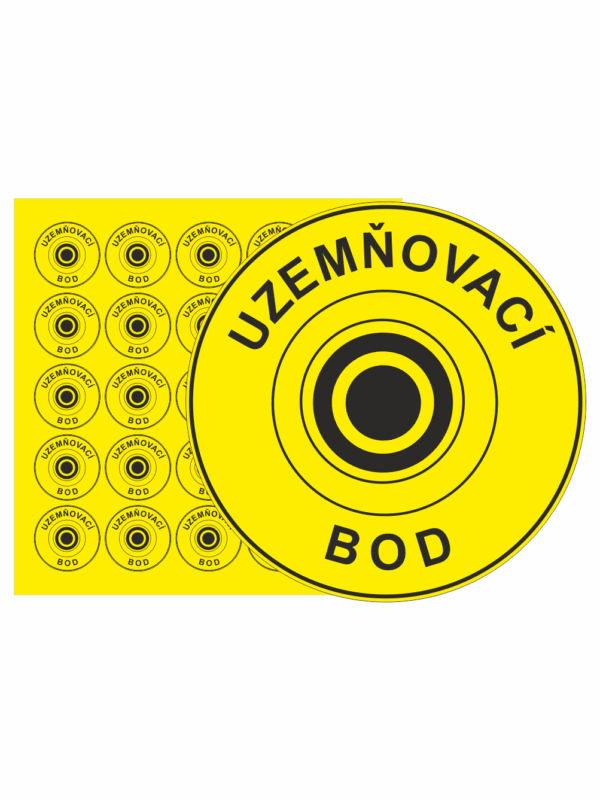 Elektro značenie - ESD značky: Uzemňovací bod
