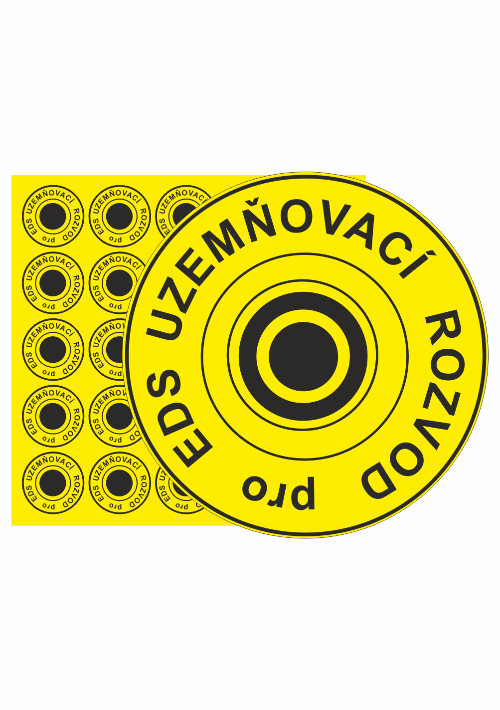esd4003 Elektro značenie - ESD značky: Uzemňovací rozvod pro ESD