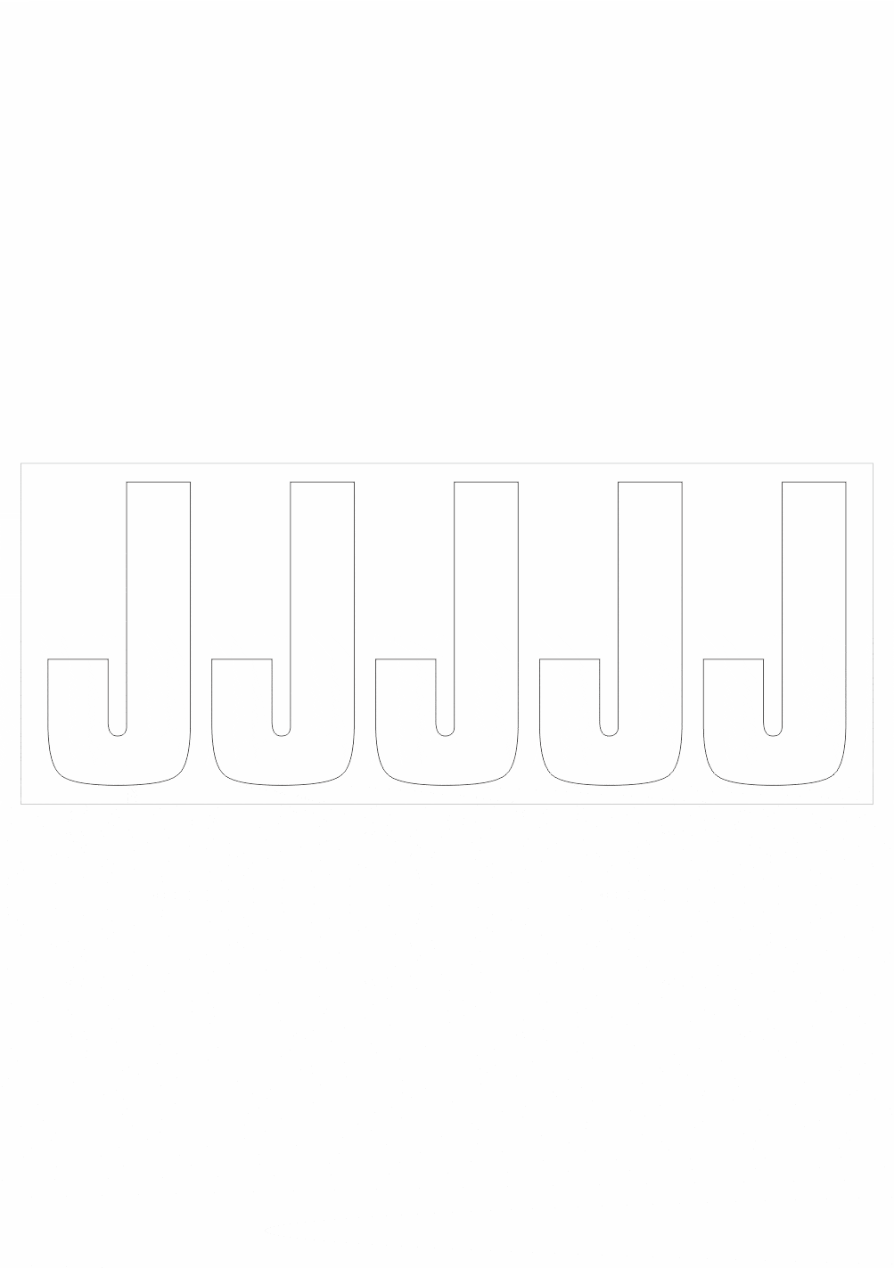 pis201jb Čísla a písmena - Samolepiace písmena rezana: J (Bielé)