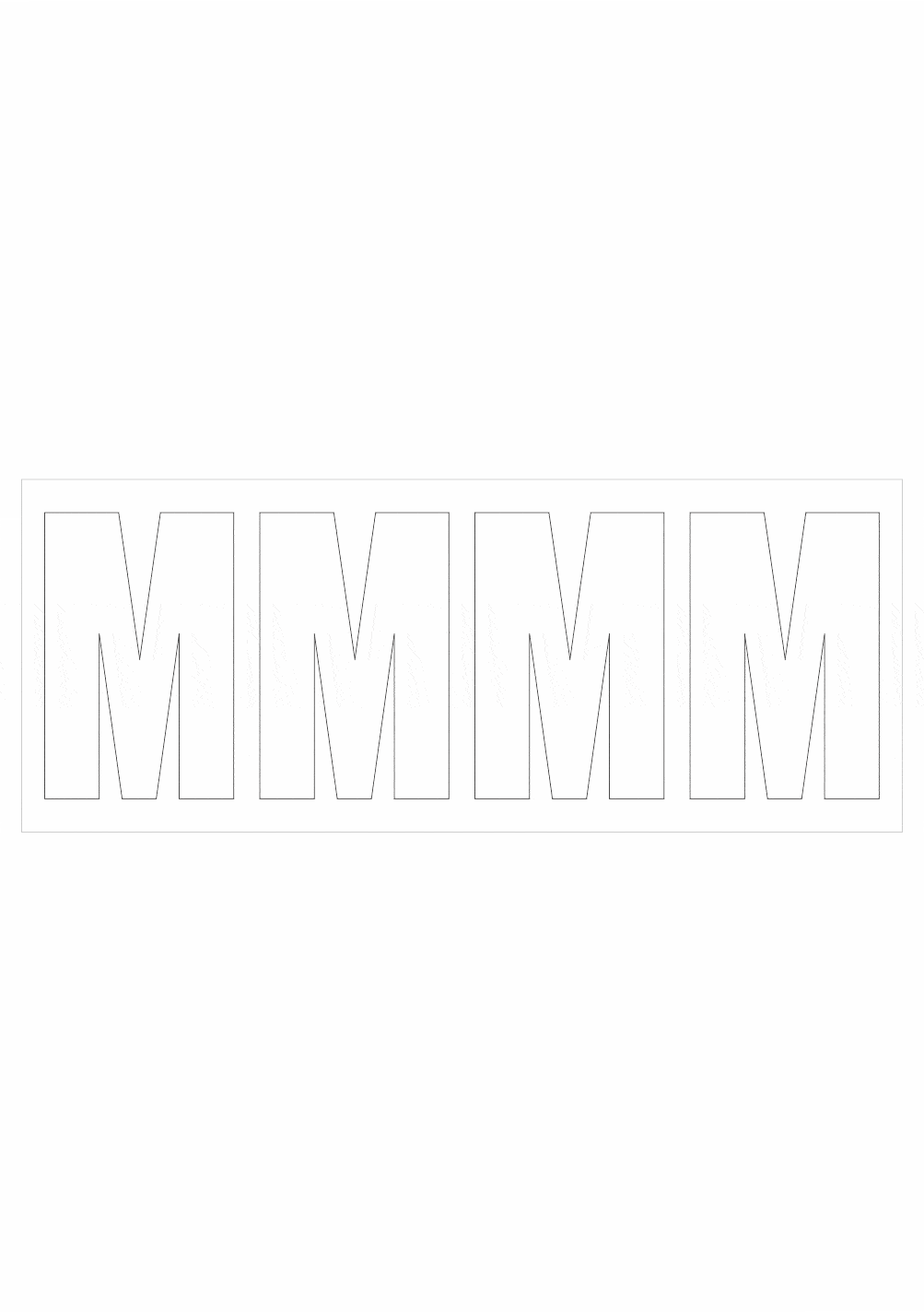 pis201mb Čísla a písmena - Samolepiace písmena rezana: M (Bielé)