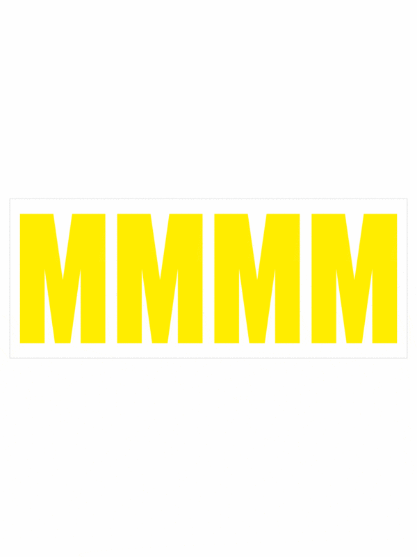 Čísla a písmena - Samolepiace písmena rezana: M (Žlté)