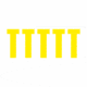 Čísla a písmena - Samolepiace písmena rezana: T (Žlté)
