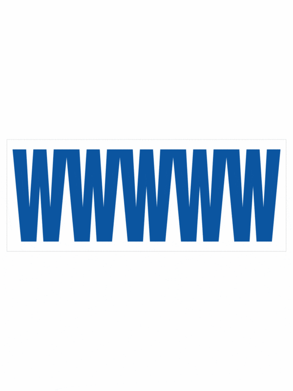 Čísla a písmena - Samolepiace písmena rezana: W (Modré)