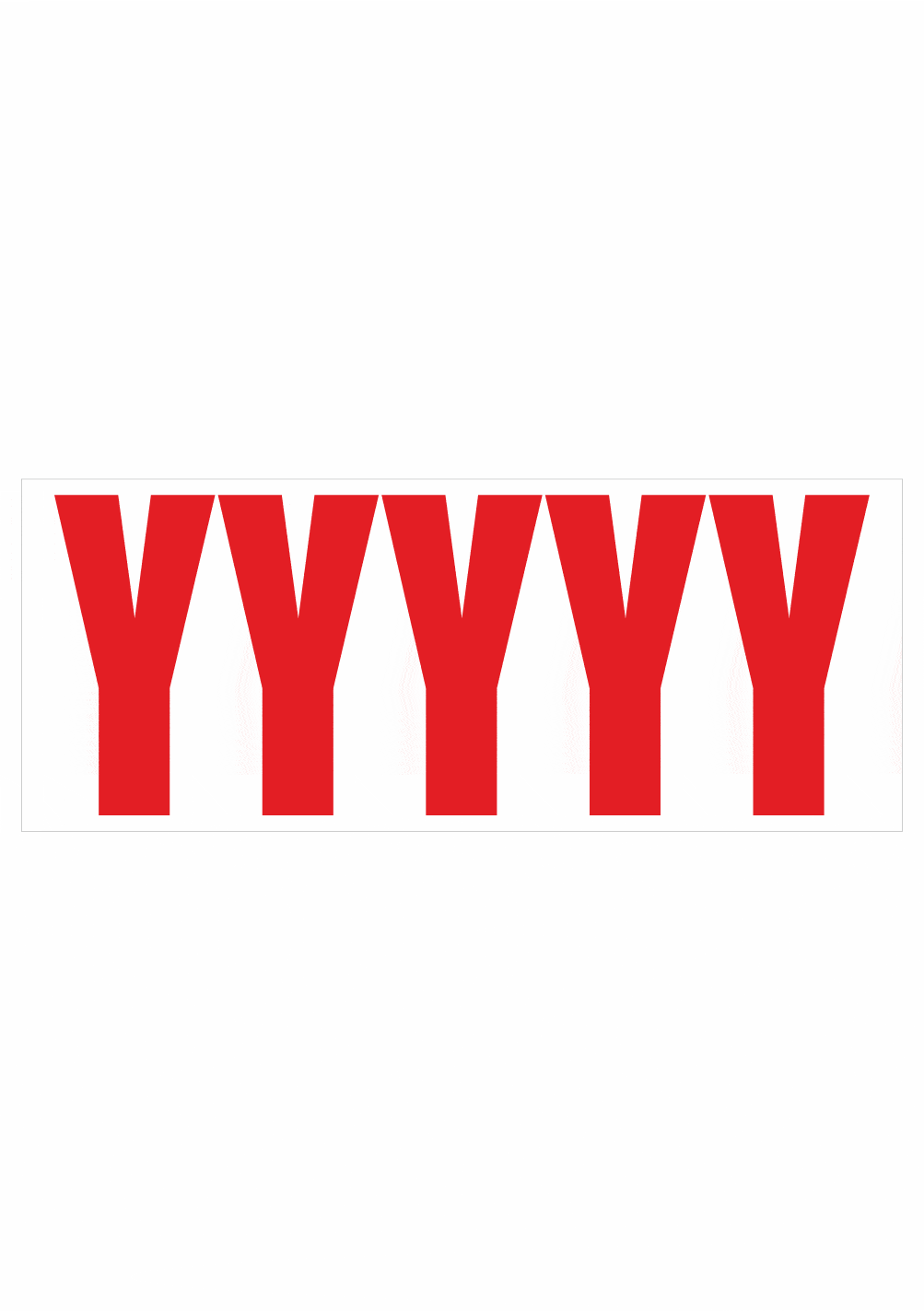 pis201yc Čísla a písmena - Samolepiace písmena rezana: Y (Červené)