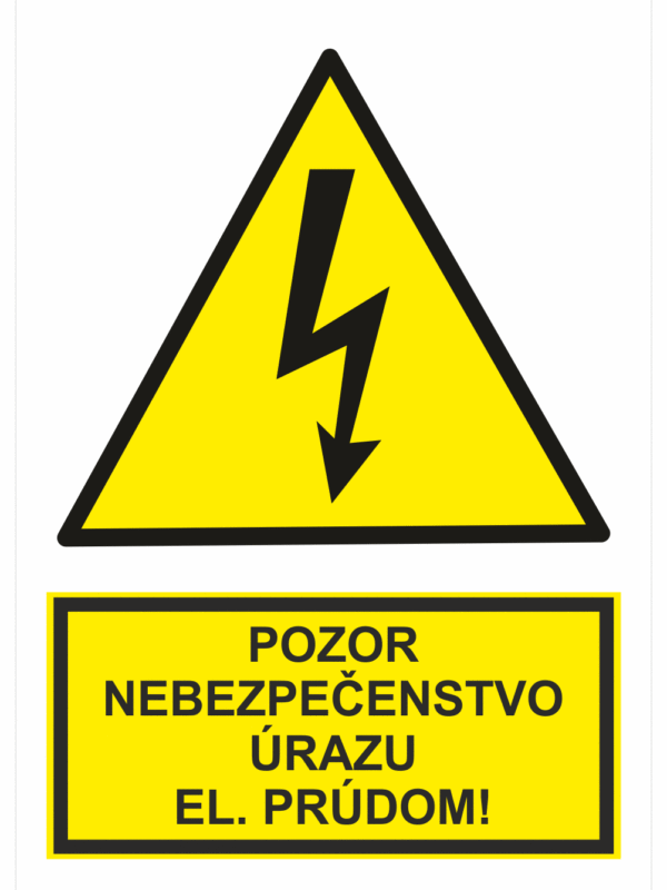 Elektro značenie - Elektro výstrahy: Pozor nebezpečenstvo úrazu el. prúdom!