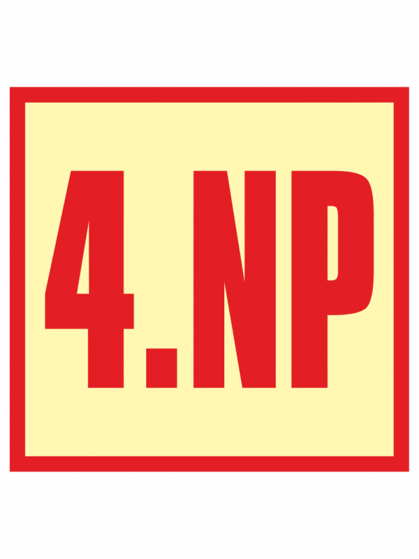 Značenie budov a priestorov - Označenie podlažia: 4.NP