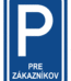 Značenie budov a priestorov - Parkovanie: Parkovisko pre zákazníkov