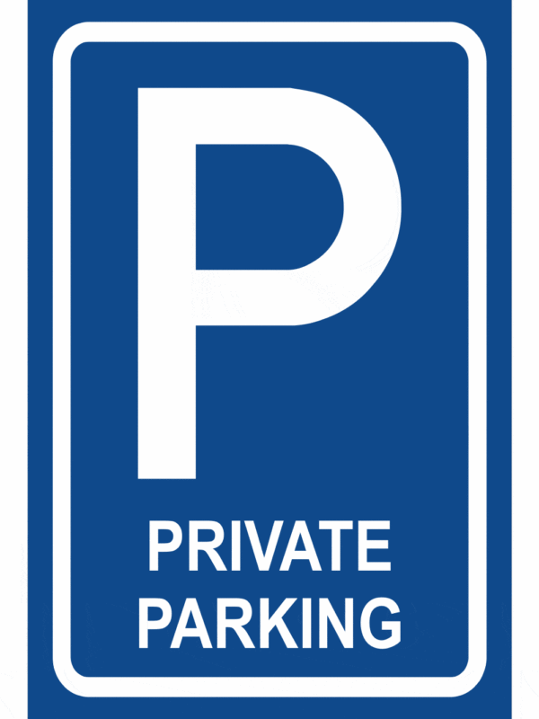 Značenie budov a priestorov - Parkovanie: Parkovisko Private parking