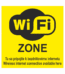 Značenie budov a priestorov - Označenie wifi pripojenie: WiFi zone / Tu sa pripojte (žltá)