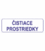 Značenie budov a pristor - Označenie miestností textom: Čistiace prostriedky