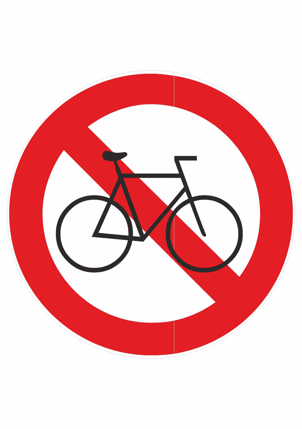 27d030a Značenie budov a pristor - Piktogramy na samolepiacej fólii: Bicykel (Kruh)