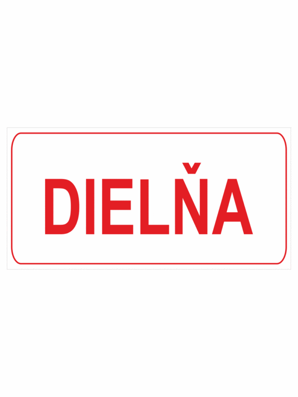 Značenie budov a pristor - Označenie miestností textom: Dielňa