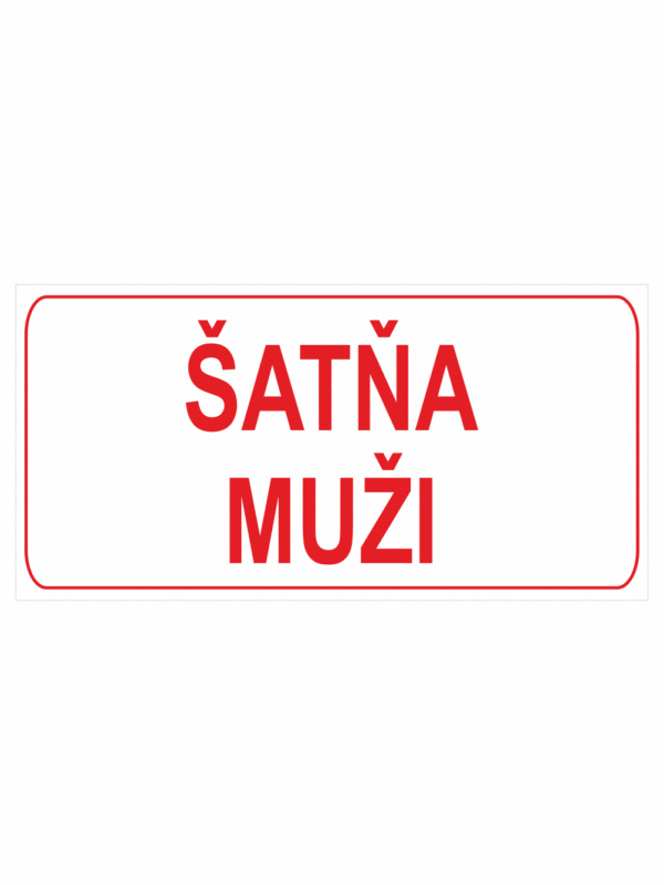 Značenie budov a pristor - Označenie miestností textom: Šatňa muži