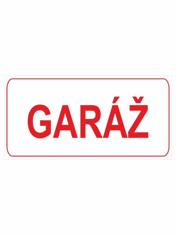 Značenie budov a pristor - Označenie miestností textom: Garáž
