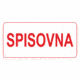 Značenie budov a pristor - Označenie miestností textom: Spisovna