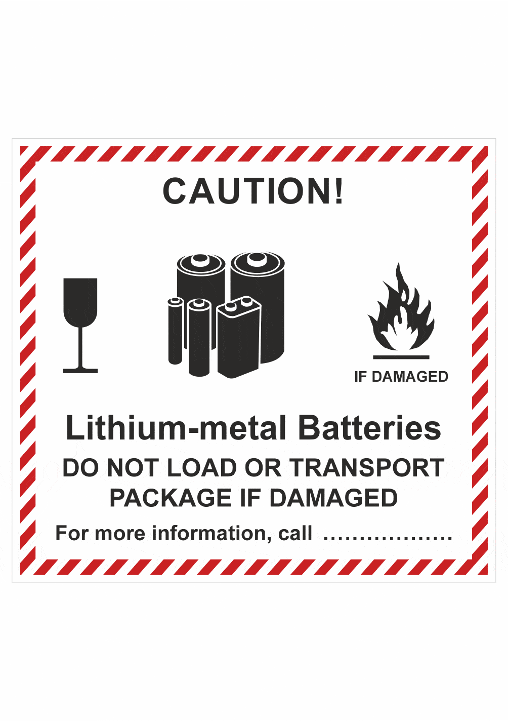 29028 Označenie obalov nebezpečných látok - Prepravné štítky: Caution / Lithium-metal batteries