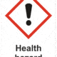 Označenie obalov nebezpečných látok - GHS symboly s textom: Health hazard