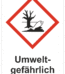 Označenie obalov nebezpečných látok - GHS symboly s textom: Umwelt-gefährlich