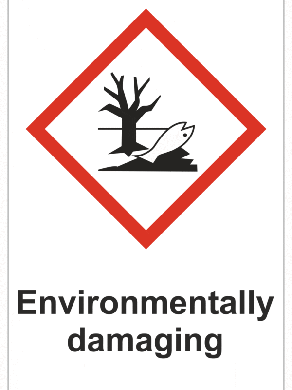 Označenie obalov nebezpečných látok - GHS symboly s textom: Environmentally damaging