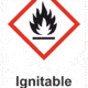 Označenie obalov nebezpečných látok - GHS symboly s textom: Ignitable