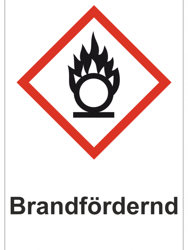 Označenie obalov nebezpečných látok - GHS symboly s textom: Brandfördernd