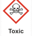 Označenie obalov nebezpečných látok - GHS symboly s textom: Toxic