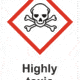 Označenie obalov nebezpečných látok - GHS symboly s textom: Highly toxic