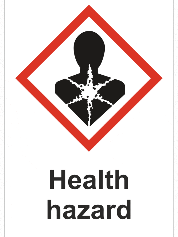 Označenie obalov nebezpečných látok - GHS symboly s textom: Health hazard