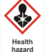 Označenie obalov nebezpečných látok - GHS symboly s textom: Health hazard