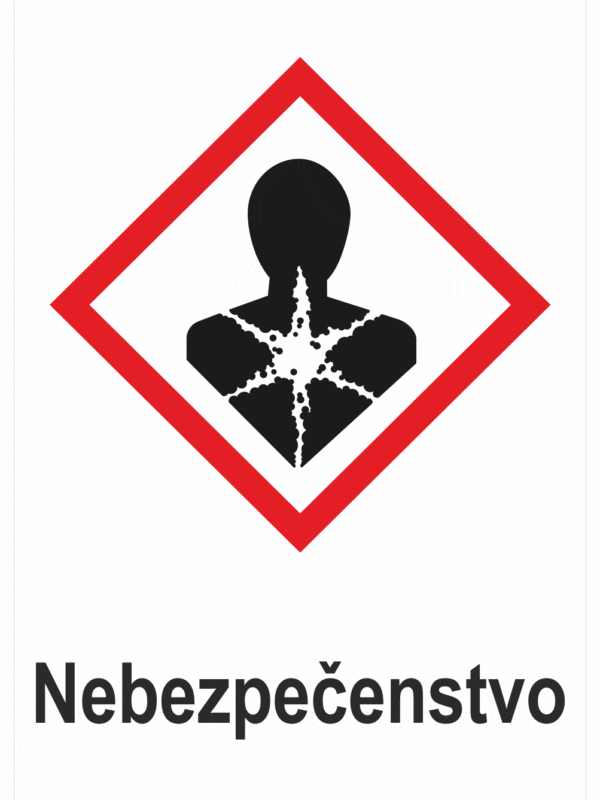 Označenie obalov nebezpečných látok - Výstražné symboly GHS/CLP s textom Nebezpečenstvo: Nebezpečné pre zdravie