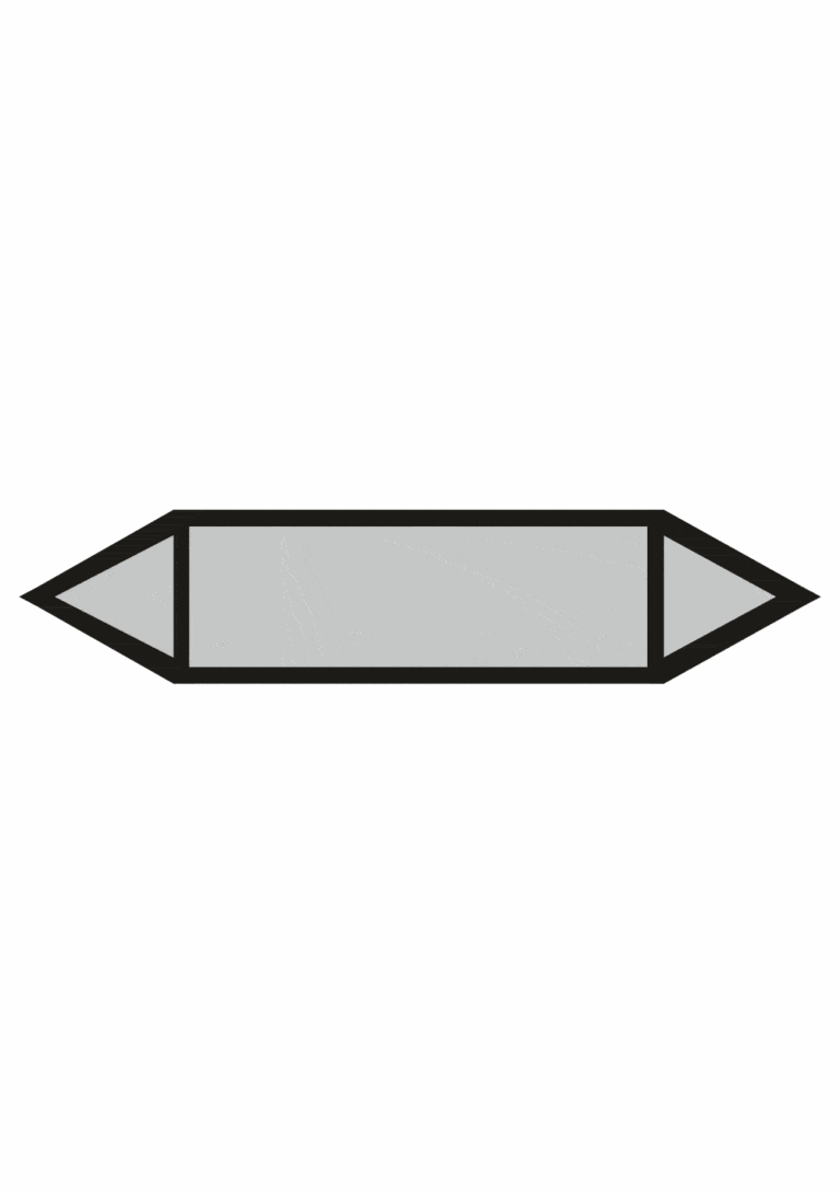 Značenie potrubí - Obojsmerné šípky bez symbolu: Para (Šedá bez textu)