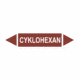 Značenie potrubí - Obojsmerné šípky bez symbolu: Cyklohexan
