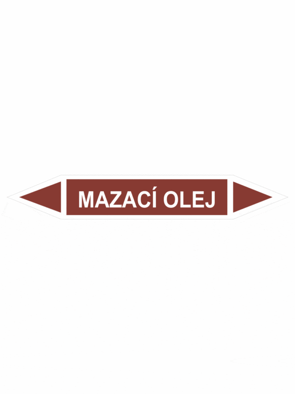 Značenie potrubí - Obojsmerné šípky bez symbolu: Mazací olej