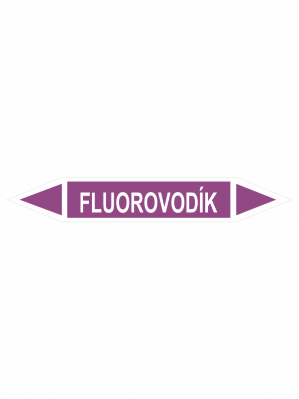 Značenie potrubí - Obojsmerné šípky bez symbolu: Fluorovodík