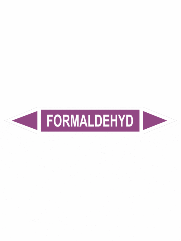 Značenie potrubí - Obojsmerné šípky bez symbolu: Formaldehyd
