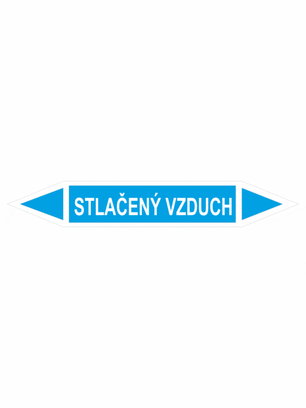 Značenie potrubí - Obojsmerné šípky bez symbolu: Stlačený vzduch