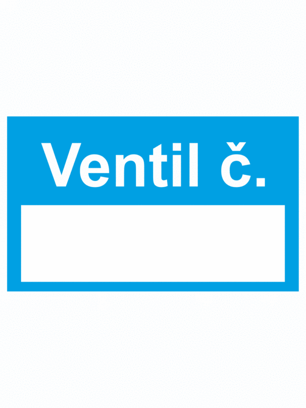 Značenie potrubie: Ventil číslo – modrá
