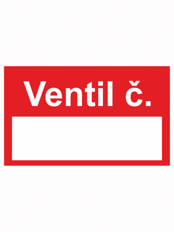 Značenie potrubie: Ventil číslo – červená