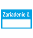 Značenie potrubie: Zariadenie číslo - modrá