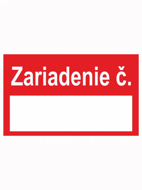Značenie potrubie: Zariadenie číslo - červená