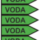 Značenie potrubí - Jednosmerné šípky: Voda, smer vpravo (Text)